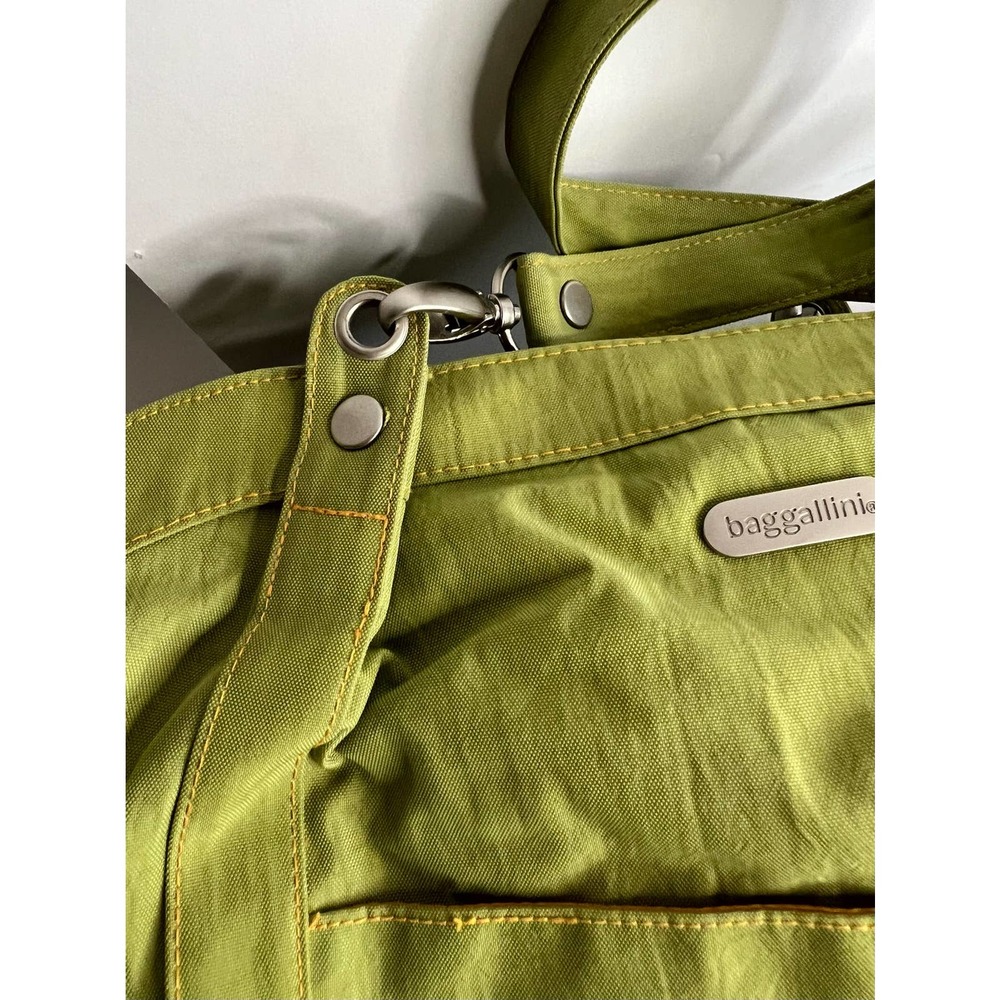 NEW Baggallini XL Hampton Bright Green/Orange Satchel Travel Gym Carry All TBag - Picture 12 of 14